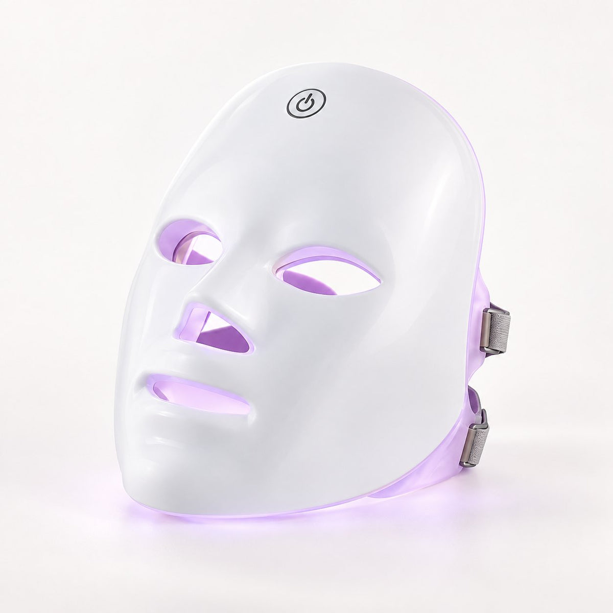 LED maska Lumeri ve fialovém režimu